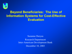 Beyond Beneficiaries: The Use of Information Systems for Cost