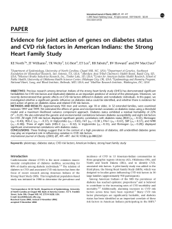 PAPER Evidence for joint action of genes on diabetes