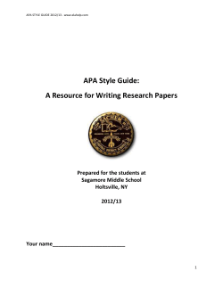 APA Style Guide