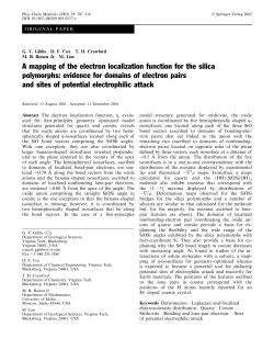 A mapping of the electron localization function for the silica