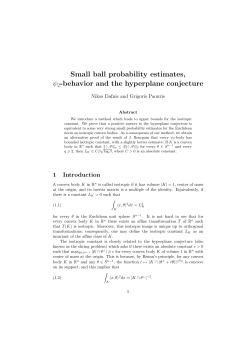 Small ball probability estimates, &psi;2-behavior and the