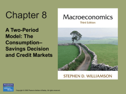 Chapter 8 A Two-Period Model: The Consumption&ndash;Savings