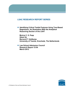 Identifying Critical Testlet Features Using Tree