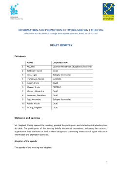 Draft minutes - European Higher Education Area and Bologna Process