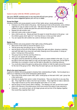 Games to play with the UNCRC symbols pack