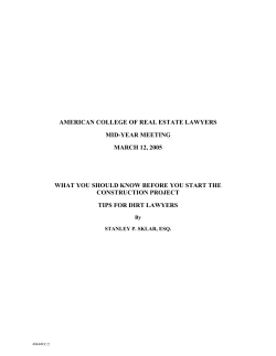 AMERICAN COLLEGE OF REAL ESTATE LAWYERS MID