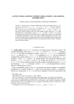 Lattice paths, sampling without replacement, and limiting