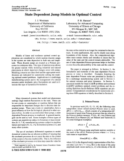State Dependent Jump Models in Optimal Control
