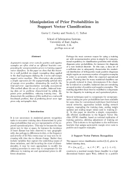 Manipulation of Prior Probabilities in Support Vector