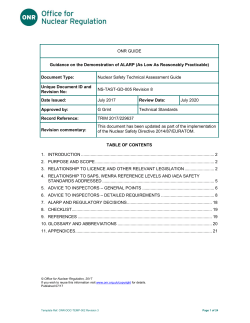 Guidance on the Demonstration of ALARP