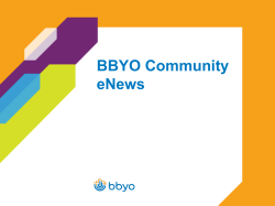 BBYO Community eNews