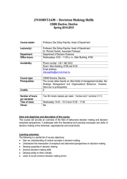 Decision Making Skills