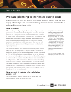 Probate planning to minimize estate costs