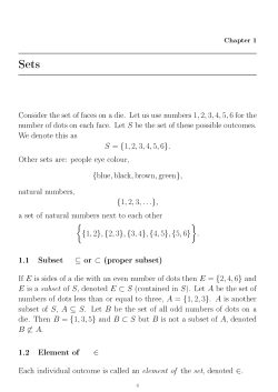 1.1 Subset &sube; or &sub; (proper subset) 1.2 Element of