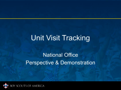 Unit Visit Tracking - Mississippi Valley Council