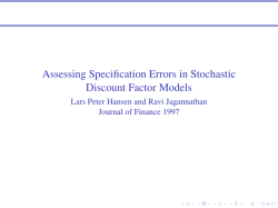 Assessing Specification Errors in Stochastic Discount Factor Models