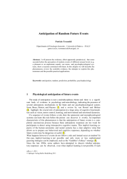 Anticipation of Random Future Events