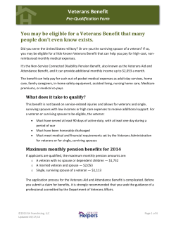 It`s the Non-Service Connected Disability Pension