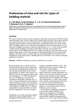 Preferences of mice and rats for types of bedding material