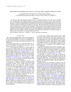 RECOVERING THE OBSERVED B/C RATIO IN A DYNAMIC SPIRAL