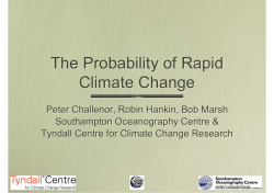 The Probability of Rapid Climate Change The Probability of Rapid