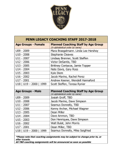 PENN LEGACY COACHING STAFF 2017-2018