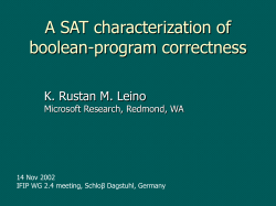 Boolean programs by SAT