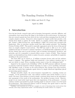 The Standing Ovation Problem - Iowa State University Department of