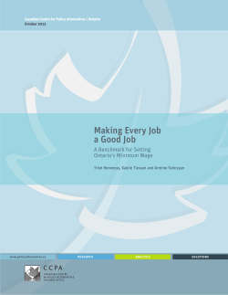 DOCUMENT TITLE - Canadian Centre for Policy Alternatives