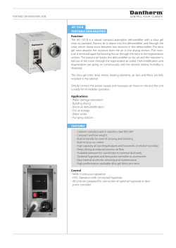 Function The AD 120 B is a robust compact adsorption