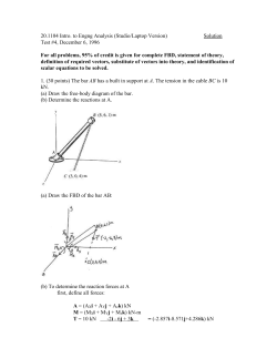 20.1104 Intro. to Engng Analysis (Studio/Laptop Version) Solution