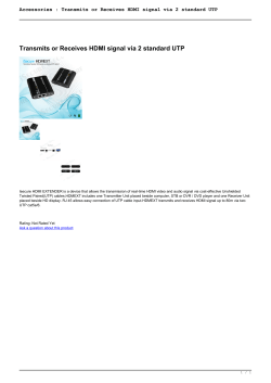 Accessories : Transmits or Receives HDMI signal