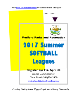 2012 City of Medford Fall Softball Leagues