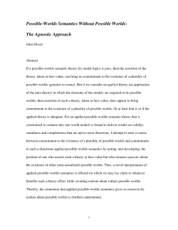Possible-Worlds Semantics Without Possible Worlds: The Agnostic