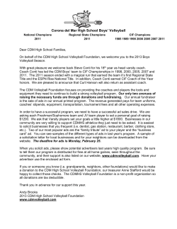 2013 CDM High School Boys Volleyball Foundation