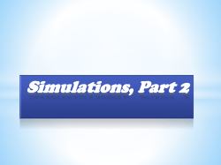 Simulations Lesson Part 2