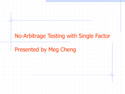 No-Arbitrage Testing with Single Factor