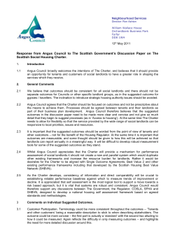 Draft Response from ALACHO to The Scottish Government`s