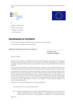 expression of interest