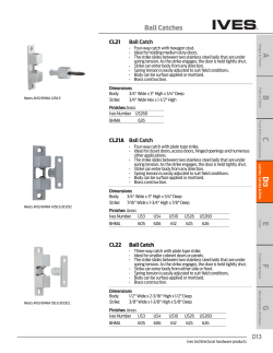 Ball Catches - Ives Hinges