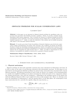 Laurent Levi 1. Introduction and mathematical framework