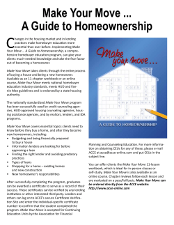 Make Your Move A Guide to Homeownership
