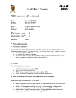 TE003: Networks in a C4I environment