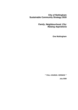 Sustainable Community Strategy 2020
