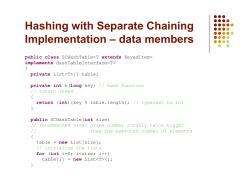 cmpt225 Week 13 - Hash Tables, Graphs