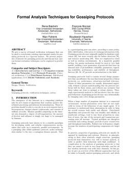 Formal Analysis Techniques for Gossiping Protocols