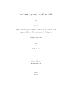 Interleaved Sequences Over Finite Fields - CURVE