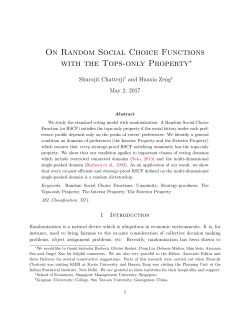 On Random Social Choice Functions with the Tops