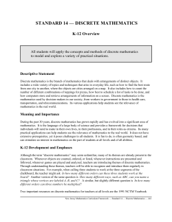 Mathematics, Discrete Mathematics