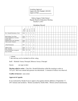 Minutes - Haliwa-Saponi Tribal School